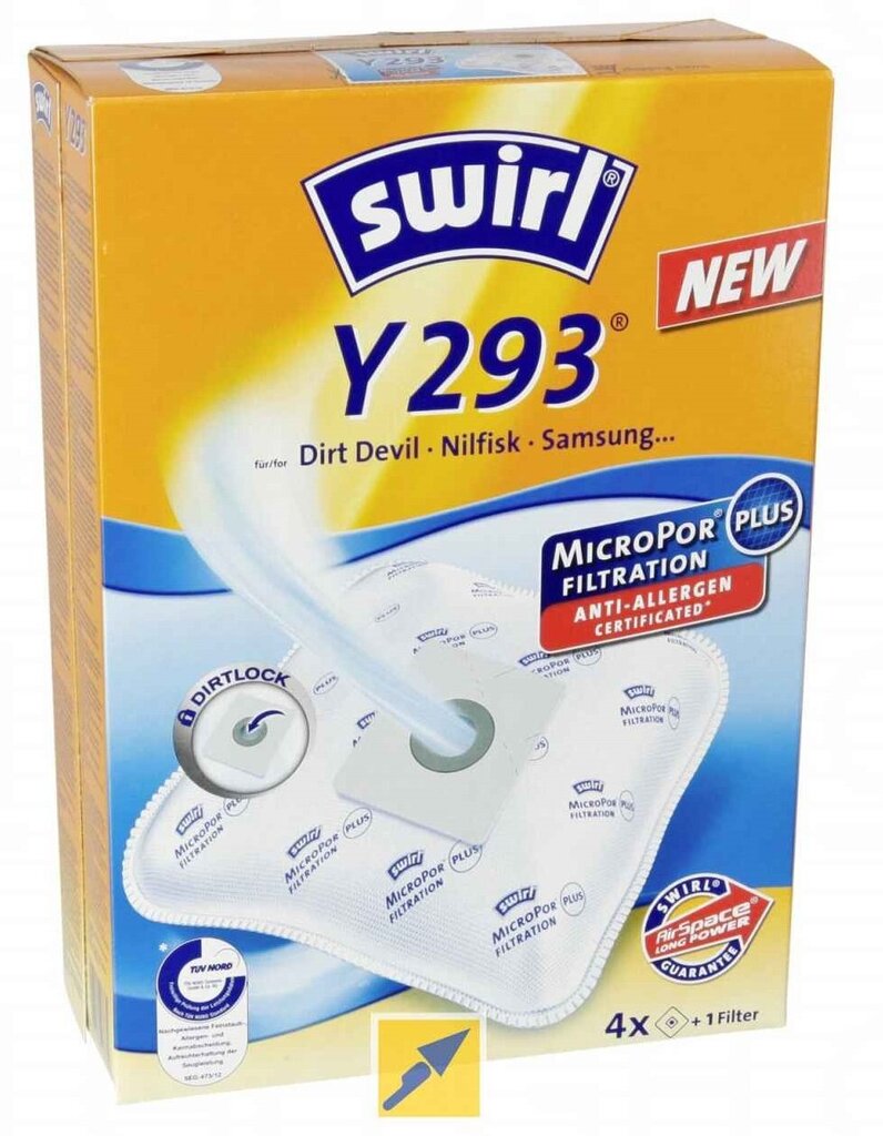 Swirl Y293 цена и информация | Putekļu sūcēju piederumi | 220.lv