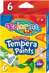 Krāsas Colorino Tempera Paint, 6 gab., 12 ml cena un informācija | Modelēšanas un zīmēšanas piederumi | 220.lv