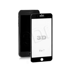 Qoltec Premium Tempered Glass Screen Protector for iPhone 7 | black | 3D цена и информация | Защитные пленки для телефонов | 220.lv