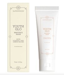 SUPERMOOD Youth Glo Babyface Mask омолаживающая маска с витамином С и гинкго билоба 75мл цена и информация | Маски для лица, патчи для глаз | 220.lv