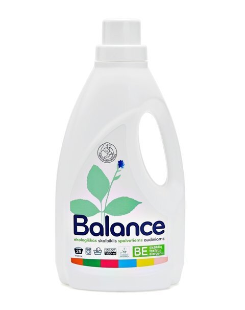 Ekoloģisks mazgāšanas līdzeklis BALANCE, krāsainiem audumiem, 1,5 l цена и информация | Veļas mazgāšanas līdzekļi | 220.lv