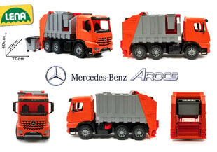 Машинка - мусоровоз LENA Mercedes Arocs, 70 см, 3+ цена и информация | Конструктор автомобилей игрушки для мальчиков | 220.lv