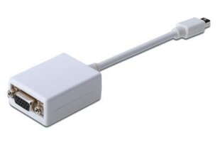 Assmann AK-340407-001-W, Mini DP/VGA, 15 см цена и информация | Аксессуары для компьютерных игр | 220.lv