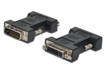ASSMANN DVI-D DualLink Adapter DVI-D (24+1) M (plug)/DVI-I (24+5) F (jack) black цена и информация | Adapteri un USB centrmezgli | 220.lv