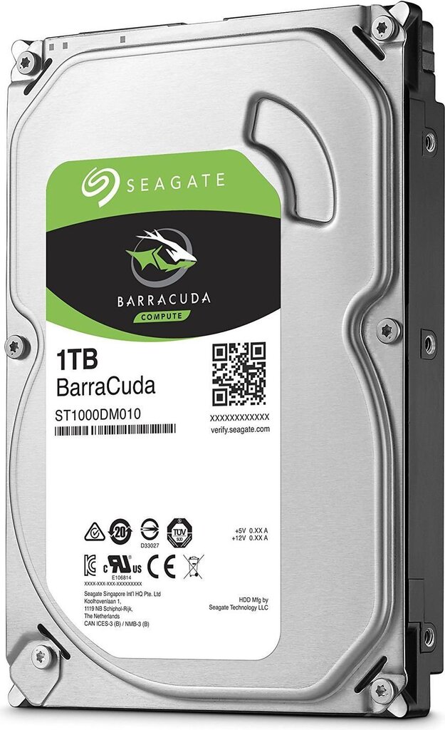 Seagate BarraCuda 1TB 6Gb/s SATA, ST1000DM010 цена и информация | Iekšējie cietie diski (HDD, SSD, Hybrid) | 220.lv