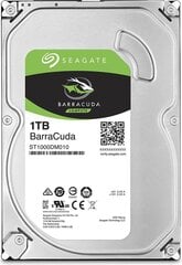 Диск Seagate BarraCuda 1TB 6Gb/s SATA цена и информация | Внутренние жёсткие диски (HDD, SSD, Hybrid) | 220.lv