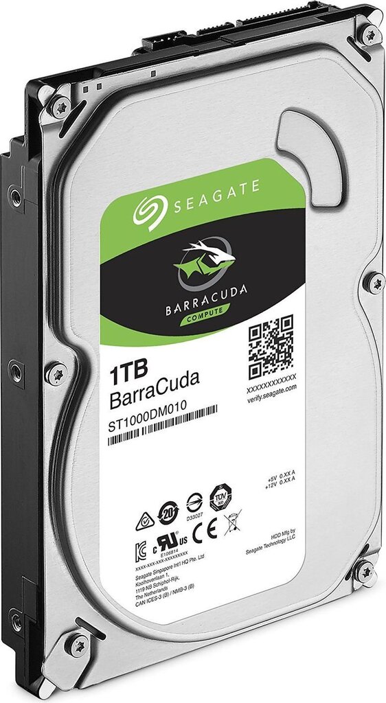 Seagate BarraCuda 1TB 6Gb/s SATA, ST1000DM010 цена и информация | Iekšējie cietie diski (HDD, SSD, Hybrid) | 220.lv