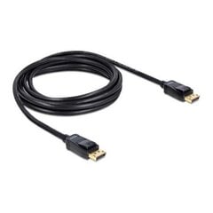 Delock cable Displayport M/M 3m gold cena un informācija | Kabeļi un vadi | 220.lv