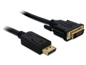 Delock Cable Displayport > DVI 24+1 m/m 1m цена и информация | Аксессуары для компьютерных игр | 220.lv