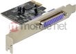 Delock card pci express -> lpt (Db25) cena un informācija | Kontrolieri | 220.lv