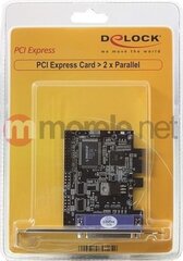 Delock PCI Express card > 2 x parallel cena un informācija | Kontrolieri | 220.lv