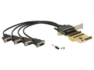 Delock PCI Express Card > 4 x Serial with voltage supply cena un informācija | Kontrolieri | 220.lv