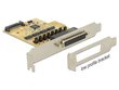 Delock PCI Express Card > 4 x Serial with voltage supply cena un informācija | Kontrolieri | 220.lv