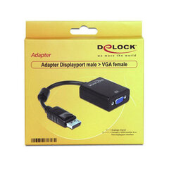 Адаптер Delock Displayport(M)-> VGA(F) 12.5см цена и информация | Аксессуары для компьютерных игр | 220.lv