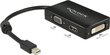 Delock Adapter mini Displayport 1.1 male > VGA / HDMI / DVI female Passive black cena un informācija | Adapteri un USB centrmezgli | 220.lv