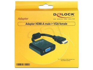Adapteris Delock HDMI-A (M) ->VGA (F), 25 cm цена и информация | Адаптеры и USB разветвители | 220.lv