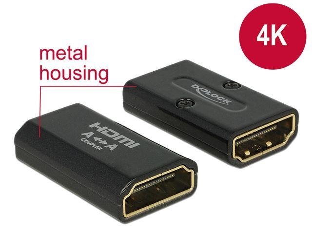 Delock adapteris HDMI(F)->HDMI(F) High Speed HDMI ar Ethernet 4k цена и информация | Adapteri un USB centrmezgli | 220.lv