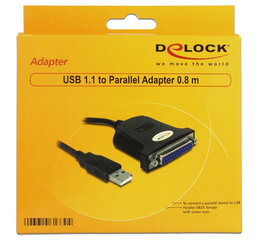 Delock, USB-A/D-Sub 25-pin, 0.8 м цена и информация | Аксессуары для компьютерных игр | 220.lv