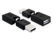 Delock rotation adapter USB 2.0-A male > female cena un informācija | Adapteri un USB centrmezgli | 220.lv