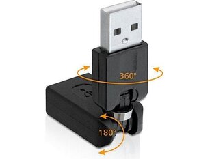 Delock - Adapter USB AM->USB AF 360/180 цена и информация | Адаптеры и USB разветвители | 220.lv