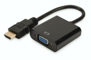 Аудио-видео адаптер Digitus HDMI типа A на VGA, FHD, аудио 3,5 мм MiniJack цена и информация | Адаптеры и USB разветвители | 220.lv