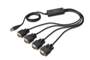 Адаптер USB2.0 на 4xRS232 (DB9), 1,5 м DA-70159 цена и информация | Аксессуары для телевизоров и Smart TV | 220.lv