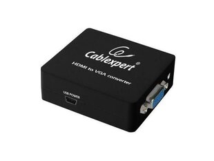 Gembird conwerter HDMI -> VGA + AUDIO 3.5MM JACK cena un informācija | Adapteri un USB centrmezgli | 220.lv