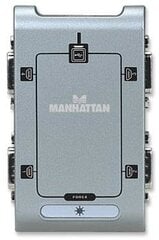Manhattan USB to Serial Converter, 4-Ports cena un informācija | Adapteri un USB centrmezgli | 220.lv
