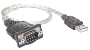 Manhattan, USB A - RS232, 45 см цена и информация | Кабели и провода | 220.lv