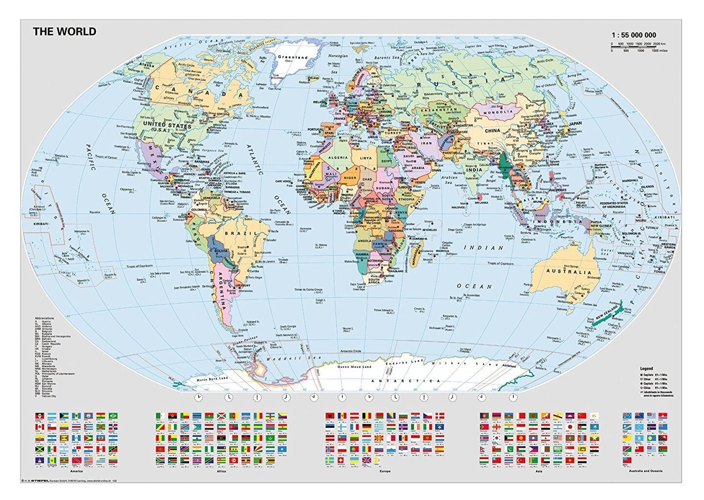 Puzle Ravensburger pasaules karte, 1000 detaļas цена и информация | Puzles, 3D puzles | 220.lv