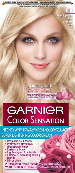 Ilgnoturīga matu krāsa Garnier Color Sensation 110 ml, 111 Silver Ultra  Blond цена | 220.lv