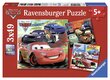 Puzle Ravensburger Cars 2, 3x49 gab. цена и информация | Puzles, 3D puzles | 220.lv