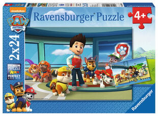 Puzle Ravensburger Paw Patrol, Ķepu patruļa, 2x24 gab. cena un informācija | Puzles, 3D puzles | 220.lv