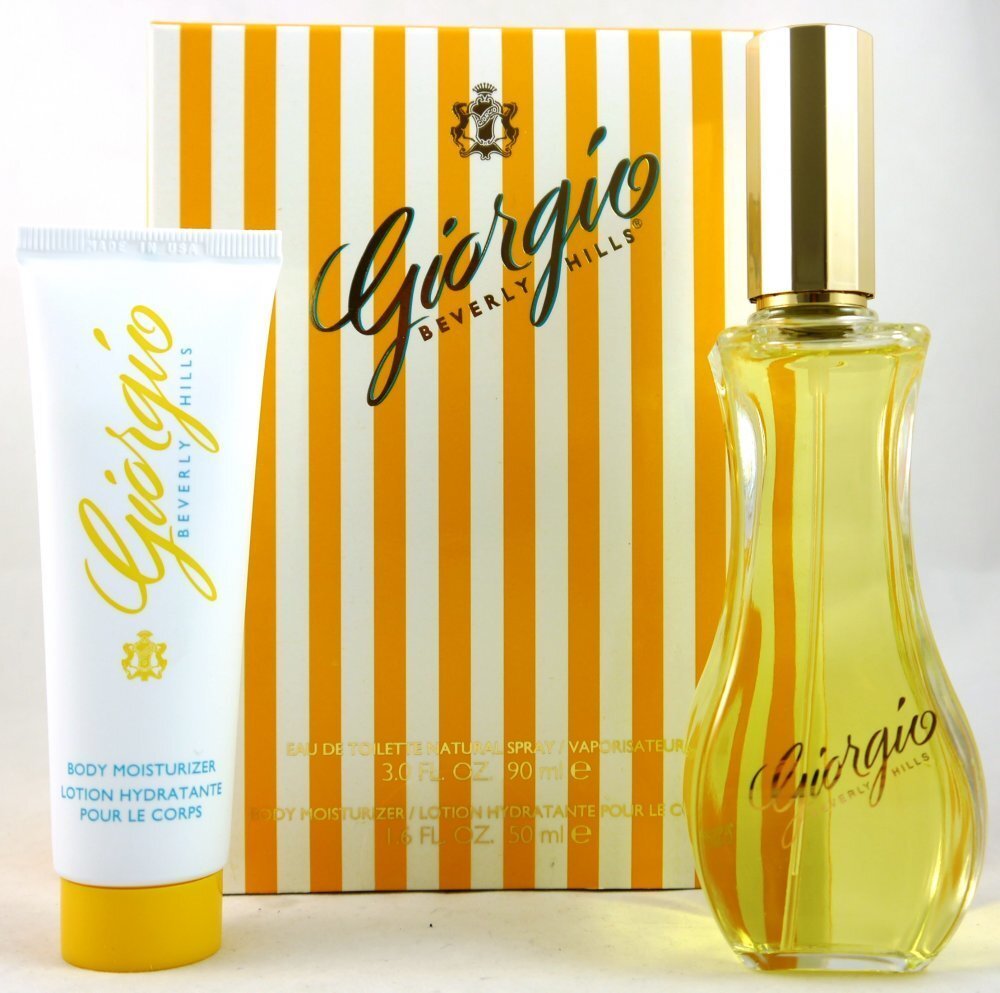 Komplekts Giorgio Beverly Hills Yellow: edt 90 ml + ķermeņa losjons 50 ml cena un informācija | Sieviešu smaržas | 220.lv