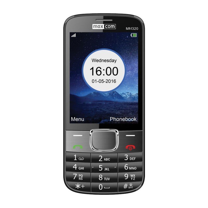 Maxcom MM320 Black cena un informācija | Mobilie telefoni | 220.lv