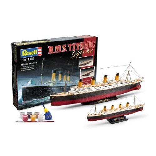 Revell - R.M.S. Titanic Gift set, 1/1200 and 1/700, 05727 cena un informācija | Konstruktori | 220.lv