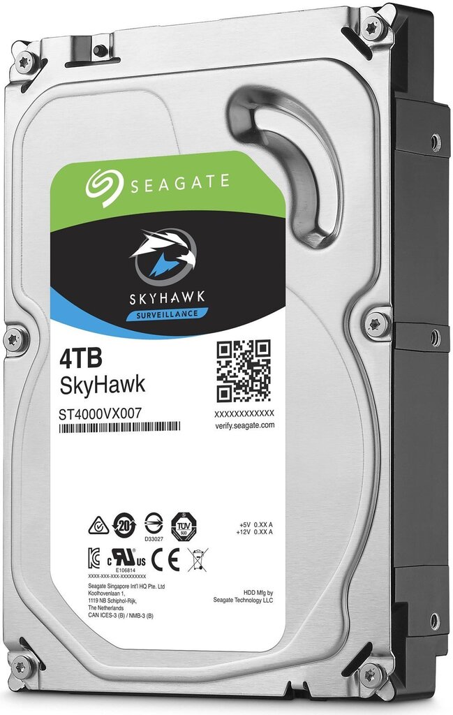 HDD iekšējais cietais disks Seagate SkyHawk 4TB 5900RPM SATAIII 64 MB  ST4000VX007 cena | 220.lv