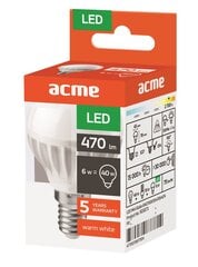 ACME LED Mini Globe 6W2700K20h470lmE14 cena un informācija | Spuldzes | 220.lv