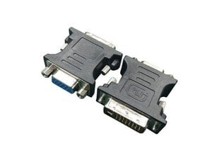 Gembird Adapter DVI-A 24-pin male to VGA 15-pin HD (3 rows) female black цена и информация | Адаптеры и USB разветвители | 220.lv