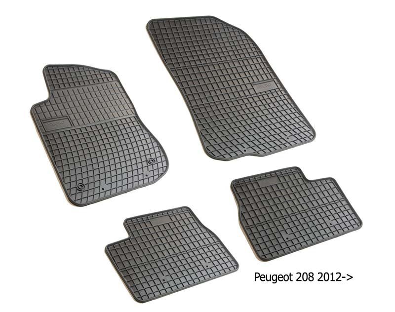 Gumijas paklāji Peugeot 208/ 2008 2012-&gt; /4pc, 0640 cena un informācija | Gumijas paklājiņi pēc auto modeļiem | 220.lv