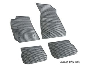 Резиновые коврики AUDI A4 - B5 1994-2001 /4pc, 0721 цена и информация | Модельные резиновые коврики | 220.lv