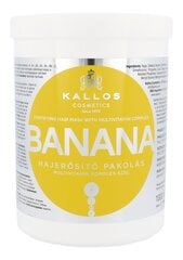 Atjaunojoša matu maska ​​ar olīveļļu un banānu ekstraktu Kallos Banana Fortifying, 1000 ml cena un informācija | Kallos Smaržas, kosmētika | 220.lv