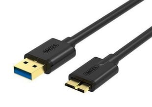 Unitek cable USB 3.0. microUSB-USB, 1,0m; Y-C461BBK cena un informācija | Kabeļi un vadi | 220.lv