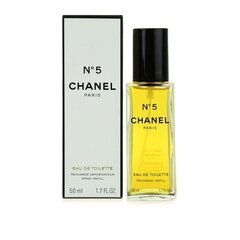 Chanel No 5 EDT sievietēm 50 ml, Refillable cena un informācija | Sieviešu smaržas | 220.lv