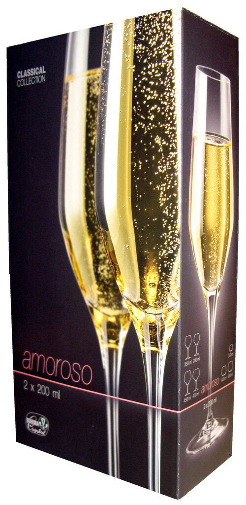 Bohemia šampanieša glāzes Amoroso, 2 gab. цена и информация | Glāzes, krūzes, karafes | 220.lv