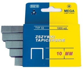 Rūdītas apdares skavas Type „Mega“ 53, 12 mm cena un informācija | Rokas instrumenti | 220.lv