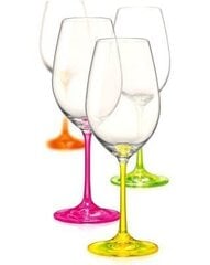 Bohemia vīna glāzes Neon, 4 gab. cena un informācija | Glāzes, krūzes, karafes | 220.lv