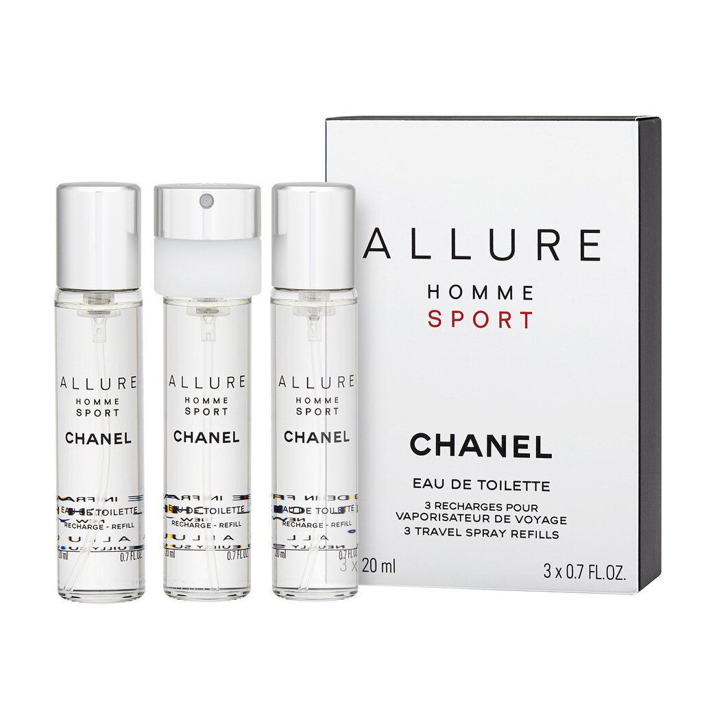 Chanel Allure Homme Sport - E DT filling (3 x 20 mL) 60 ml цена и информация | Vīriešu smaržas | 220.lv