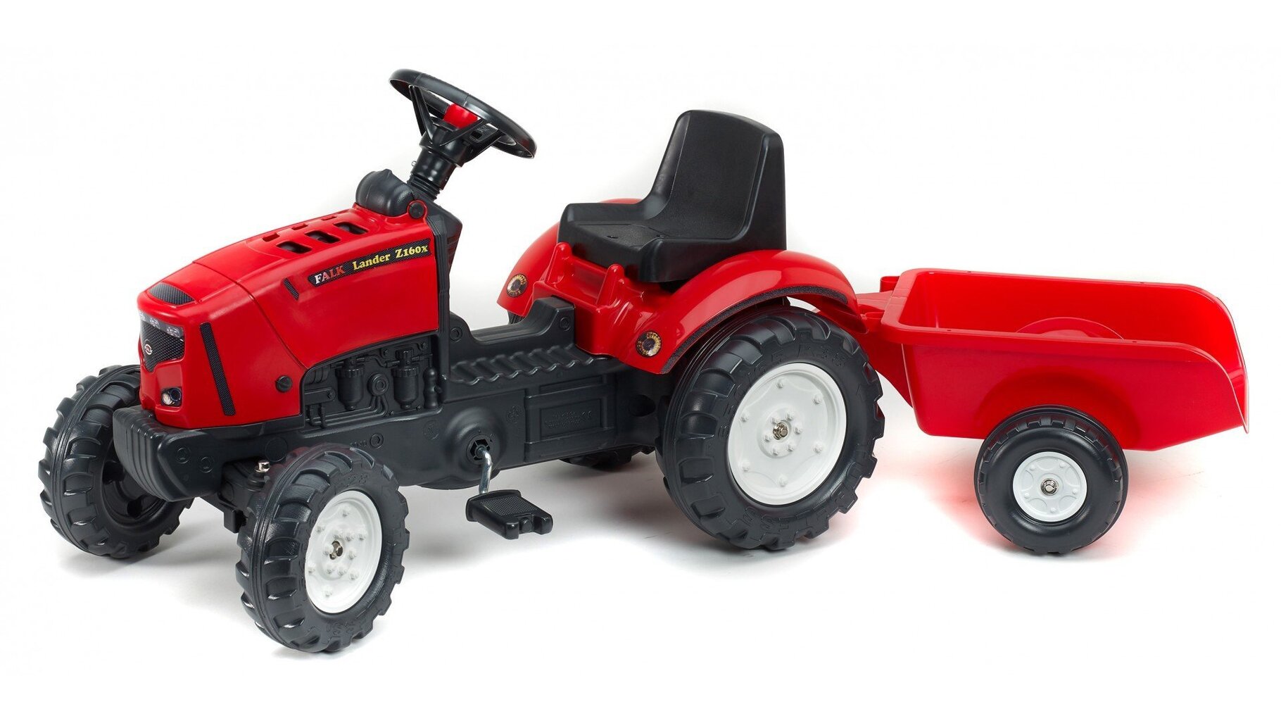 Traktors pedaļu ar piekabi Falk Farm FAL2030A sarkans cena un informācija | Rotaļlietas zēniem | 220.lv