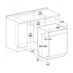 Whirlpool WBC3C26B цена и информация | Посудомоечные машины | 220.lv